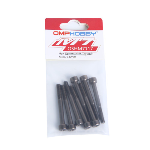 OMPHOBBY M5/M6/M7 Helicopter Parts Hex Screw (Half Thread) M3x28 OSHM7117