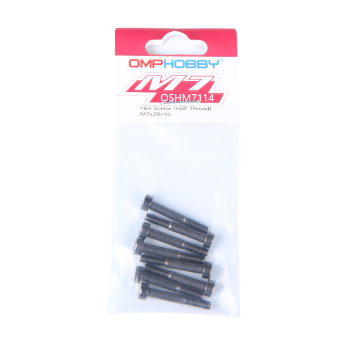 OMPHOBBY M5/M6/M7 Helicopter Parts Hex Screw (Half Thread) M3x20 OSHM7114