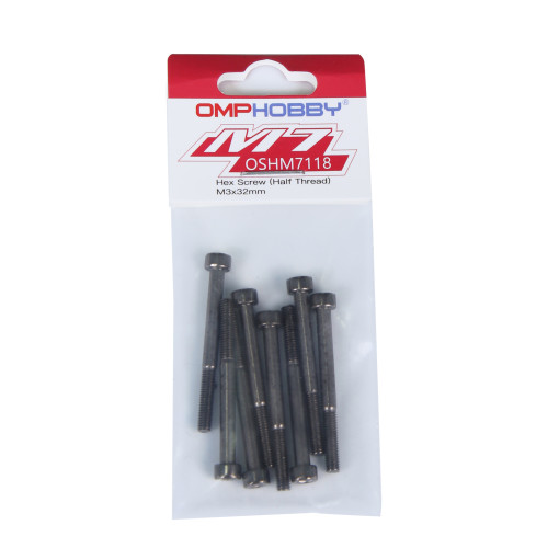 OMPHOBBY M7 Helicopter Hex Screw (Half Thread) M3x32 OSHM7118