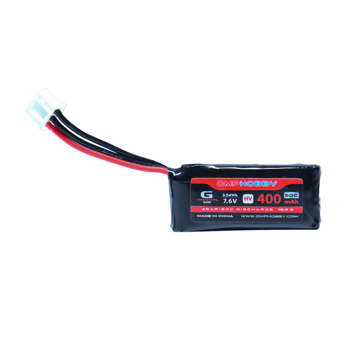 OMPHOBBY M1 Replacement Parts Lithium Battery Set 2S 400mAh 50C for M1/M1 EVO OSHM1224