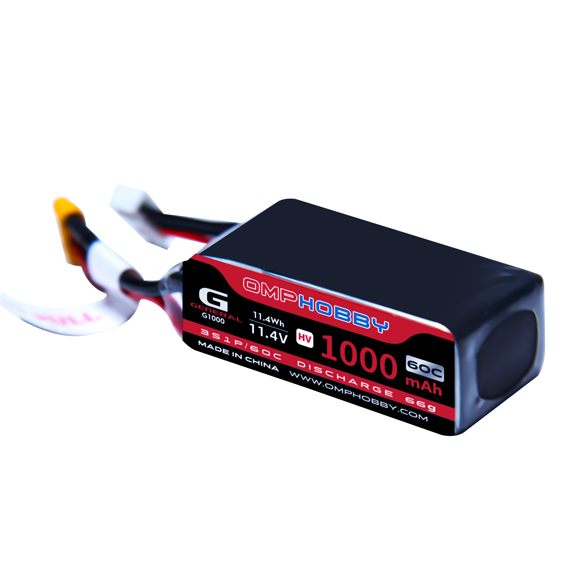 OMPHOBBY RC Helicopter 11.4VLithium Battery 60C 1000mAh OSHM2365