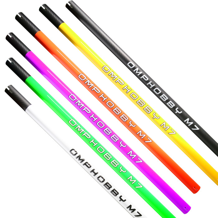 OMPHOBBY M7R RC Helicopter Parts Carbon Fiber Tail Boom （Black、Orange、Yellow、Pink、Green、White）
