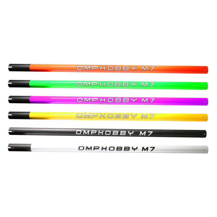 OMPHOBBY M7R RC Helicopter Parts Carbon Fiber Tail Boom （Black、Orange、Yellow、Pink、Green、White）