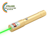 金色外観 100ｍｗ高出力緑色レーザーポインターUSB充電