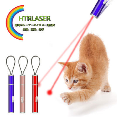 猫用 激安レーザー指示棒 USB充電 照明可能　レッドレーザーポインター＋LED懐中電灯＋偽札鑑別電灯付