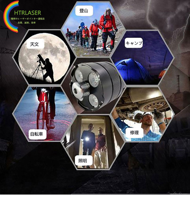 多用途レーザー懐中電灯