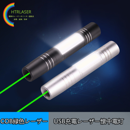 3000mw 532nm 緑色レーザーポインターLED搭載レーザー 照明 家庭 用 USB充電式 カラス撃退 天文学天体観測レーザー