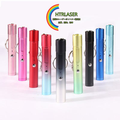 キーホルダーusb充電式レーザーポインターカラス撃退用 緑色・赤色選択可能