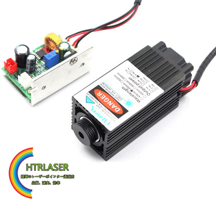 5000mW 高出力レーザー450nm12V DIY彫刻機青色レーザーヘッドフォーカス調整可能レーザーモジュール（TTL 2PIN、DC入力付き）