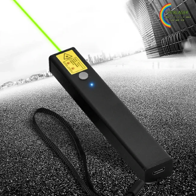 Type-c 充電インターフェイス 角管 赤と緑のレーザーポインター 売り場の砂テーブル ポインター ペン サイズ:2*1.5*12.3cm