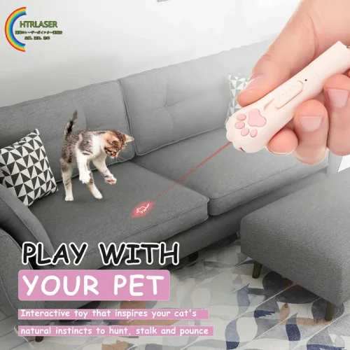 3in1 USB充電式ミニレーザーポインター｜猫じゃらし・尿跡チェック・白色LED照明・携帯キーホルダー付き