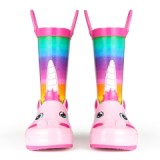 Kids Girl Rain Boots Rainbow unicorn
