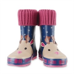 Girl Rain Boots Flamingos
