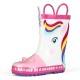 Kids Girl Rain Boots White pony unicorn