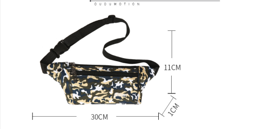 New outdoor fashion sports pocket women spring camouflage running mobile phone bag printed multi-layer Messenger bag