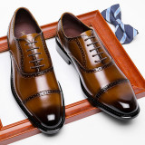 	 men's genuine leather formal shoes 