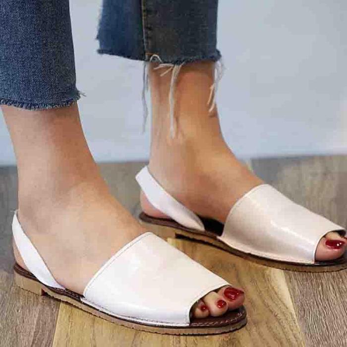 Women PU Sandals Casual Peep Toe Outdoor Shoes