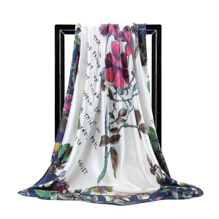 Women Silk Foulard Scarves Square Scarf Ladies