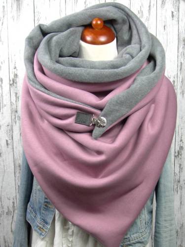 Pink Cotton Casual Scarves