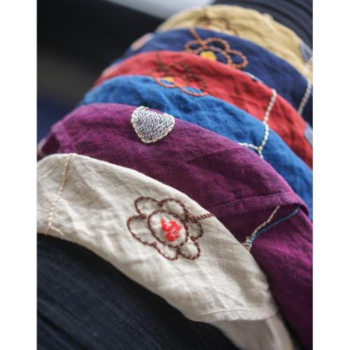Linen Embroidered Scarf Autumn and Winter New Style Retro Literary Fashion Cape