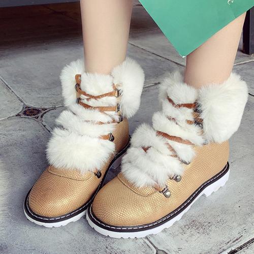 Women Fashion Fur Warm Boots Casual Shoes