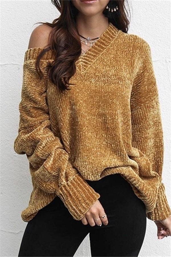 sweet retro chic loose embroidery long sleeve knitting sweater