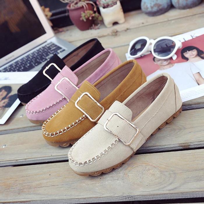 Women Flocking Loafers Casual Comfort Slip On Shoes