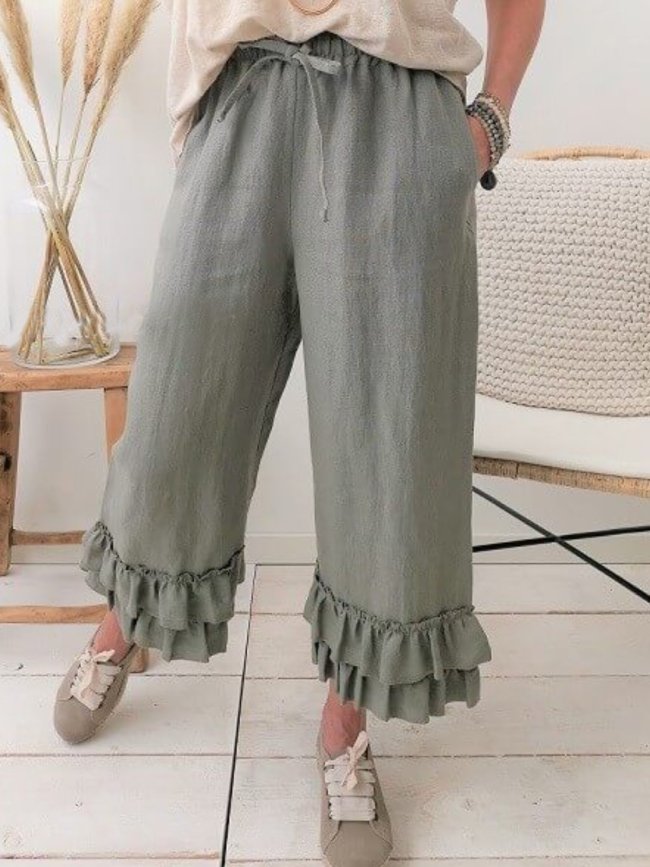 Ruched Casual Pants
