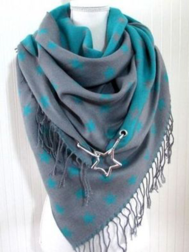 Triangle Printed Casual Scarves & Shawls