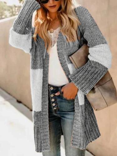 Casual Plus Size Outerwear Cardigan