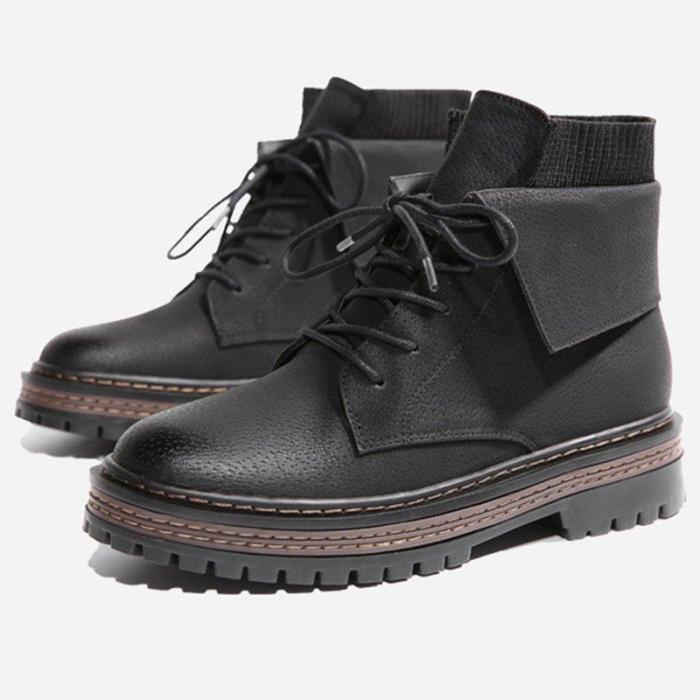 Women Street Style Martin Boots Casual Lace Up Boots