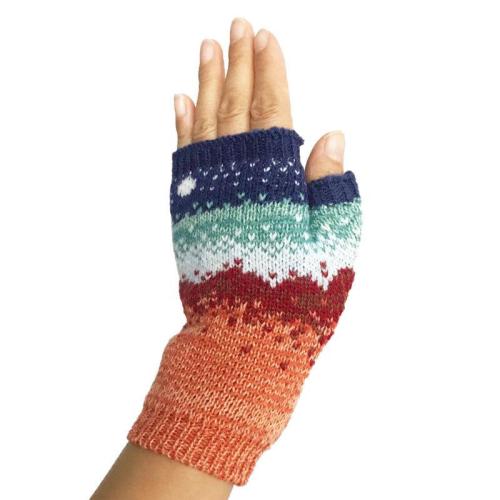 Autumn and Winter Women's Warm Knitted Gloves.