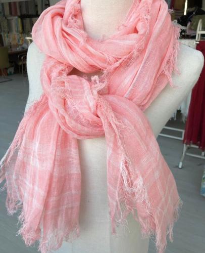 High Quality 100% Linen Scarf Fashion Brand Plaid Scarf Spring Autumn Warm Soft Shawls Cotton Tassel Scarves