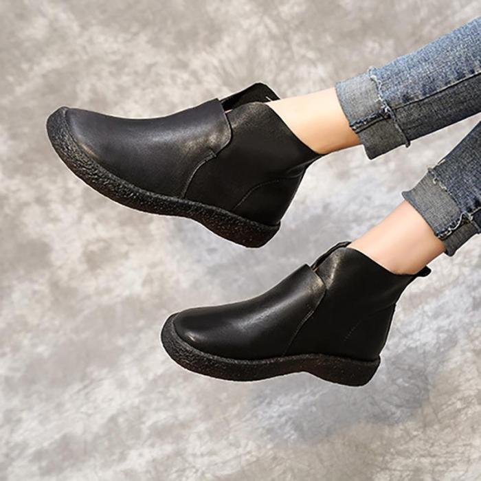 Women Classic Booties Casual Slip On High Quality Shoes