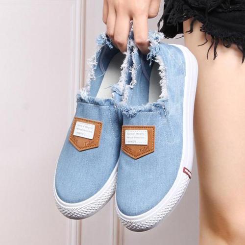 Women Flats Loafers Casual Round Slip On Shoes