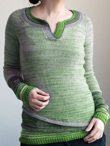 Striped Wool Blend Casual Women's Sweaters