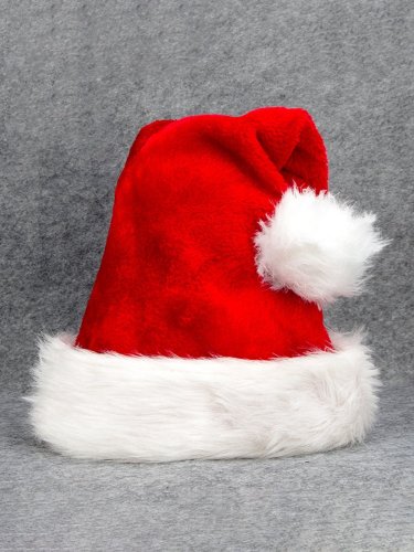 Thicken Plush Christmas Hat For Adult Child
