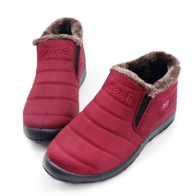 Women Snow Slip On Booties Casual Comfort Warm Shoes