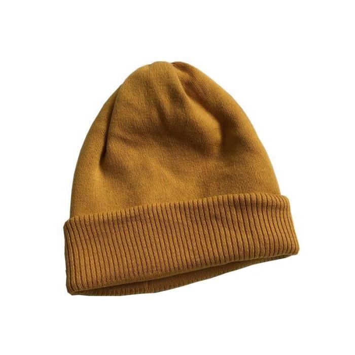 Autumn Winter Warm Thick Woolen Cashmere Cap Knitted Outdoor Women Ski Hat Headwear Warm Wraps