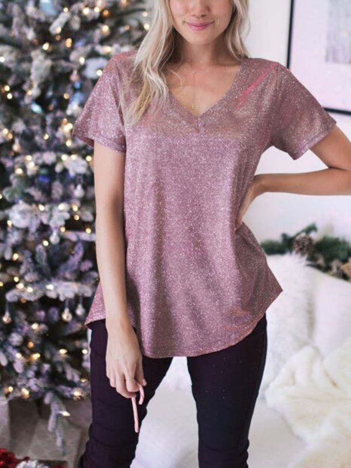 Casual V Neck T-Shirts