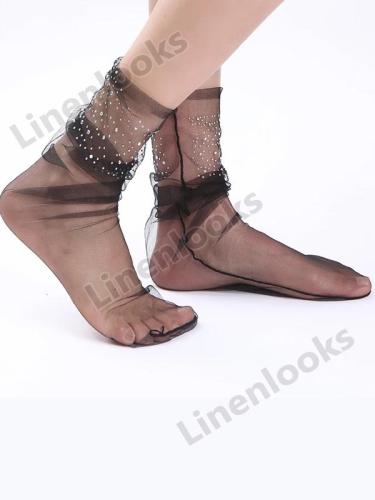 Handmade Lace Fashion Mesh Tulle Women's Socks