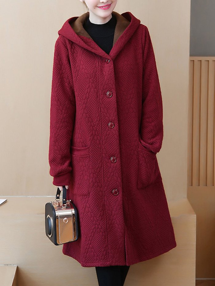 Thickened Plus Size  Appliqued Coats