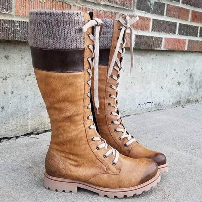 Women's casual lace-up boots