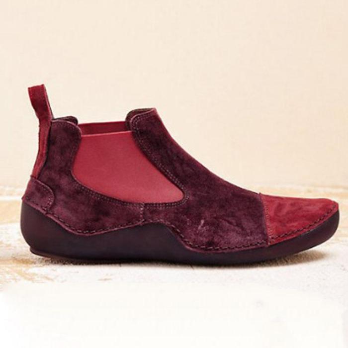 Athletic Style Slip On Ankle Boots