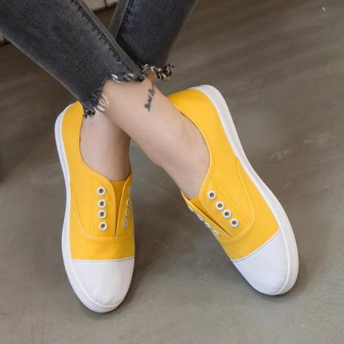 Women Canvas Sneakers Casual Comfort Slip On Shoes