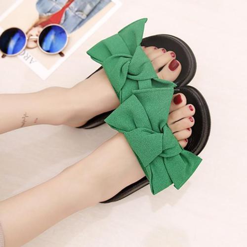 Women Bow Knot Waterproof Slippers Casual Comfort Shoes