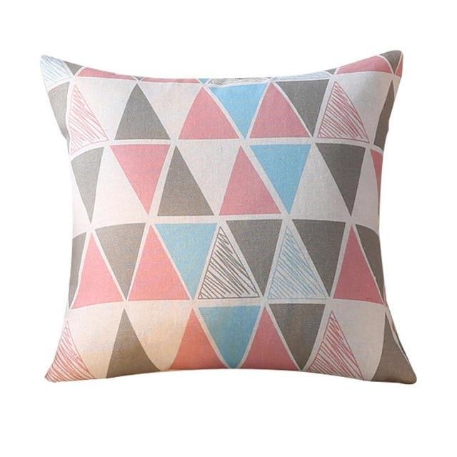Geometry pattern Modern Simple Cushion cover Geometric Printed pillowcase Linen cotton Pillow