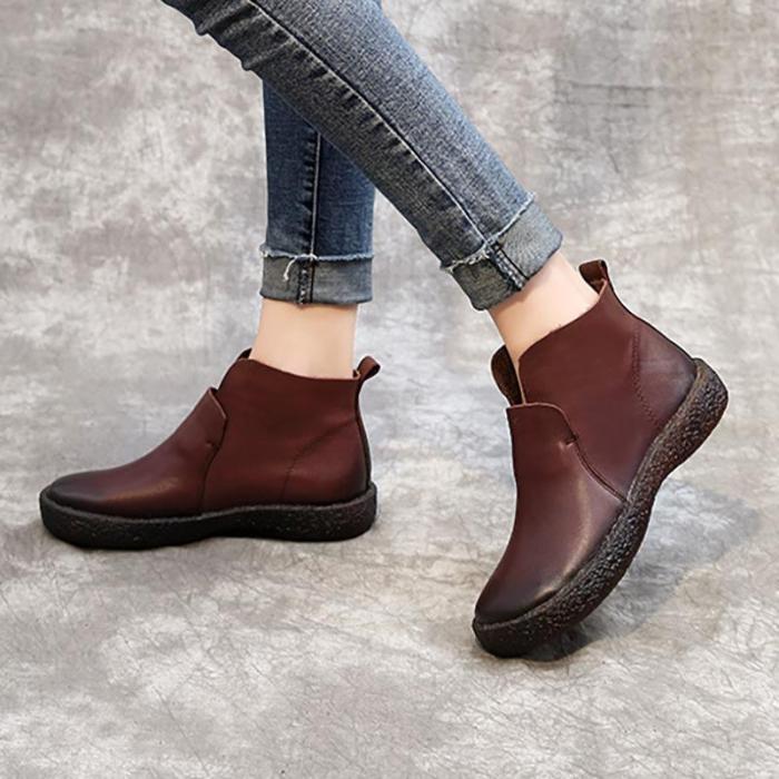 Women Classic Booties Casual Slip On High Quality Shoes