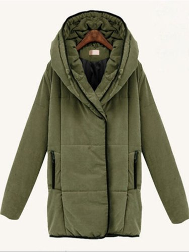 Casual Turtleneck Zipper-Up Winter Coat