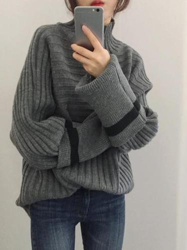 Fashion warm turtle neck sweater